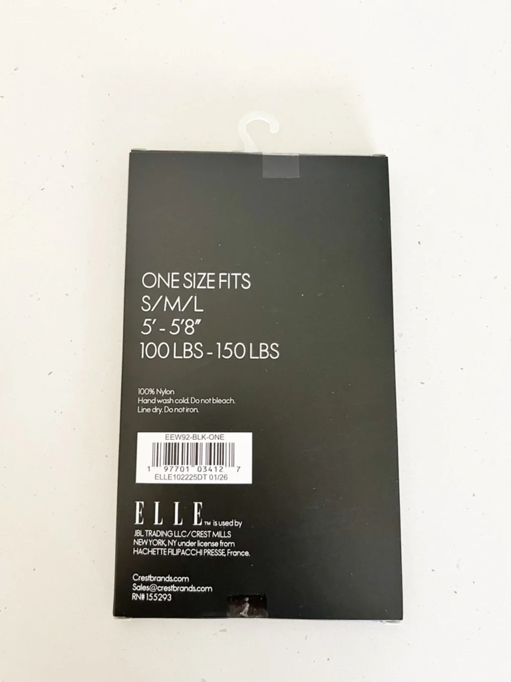 NWT ELLE Hosiery Black Silky Sheer Control Top Tights Pantyhose Bundle of 2
